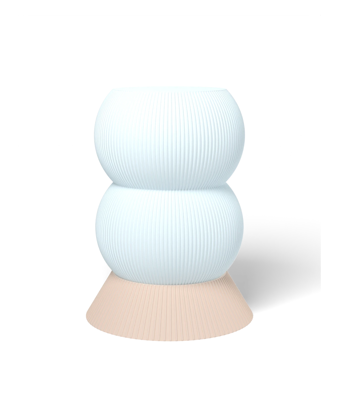 HALO Edamame on Cone Wide lamp, Frost shade on a Ivory base