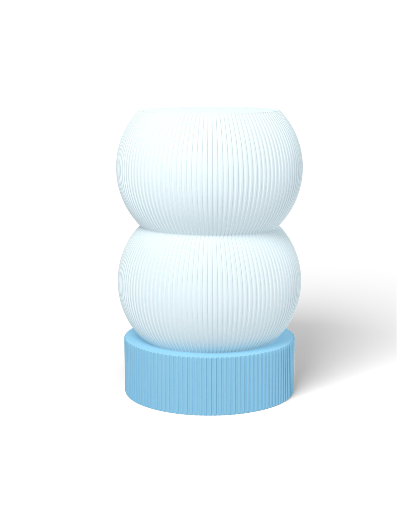 HALO Edamame on Cylinder lamp, Frost shade on a Light Blue base