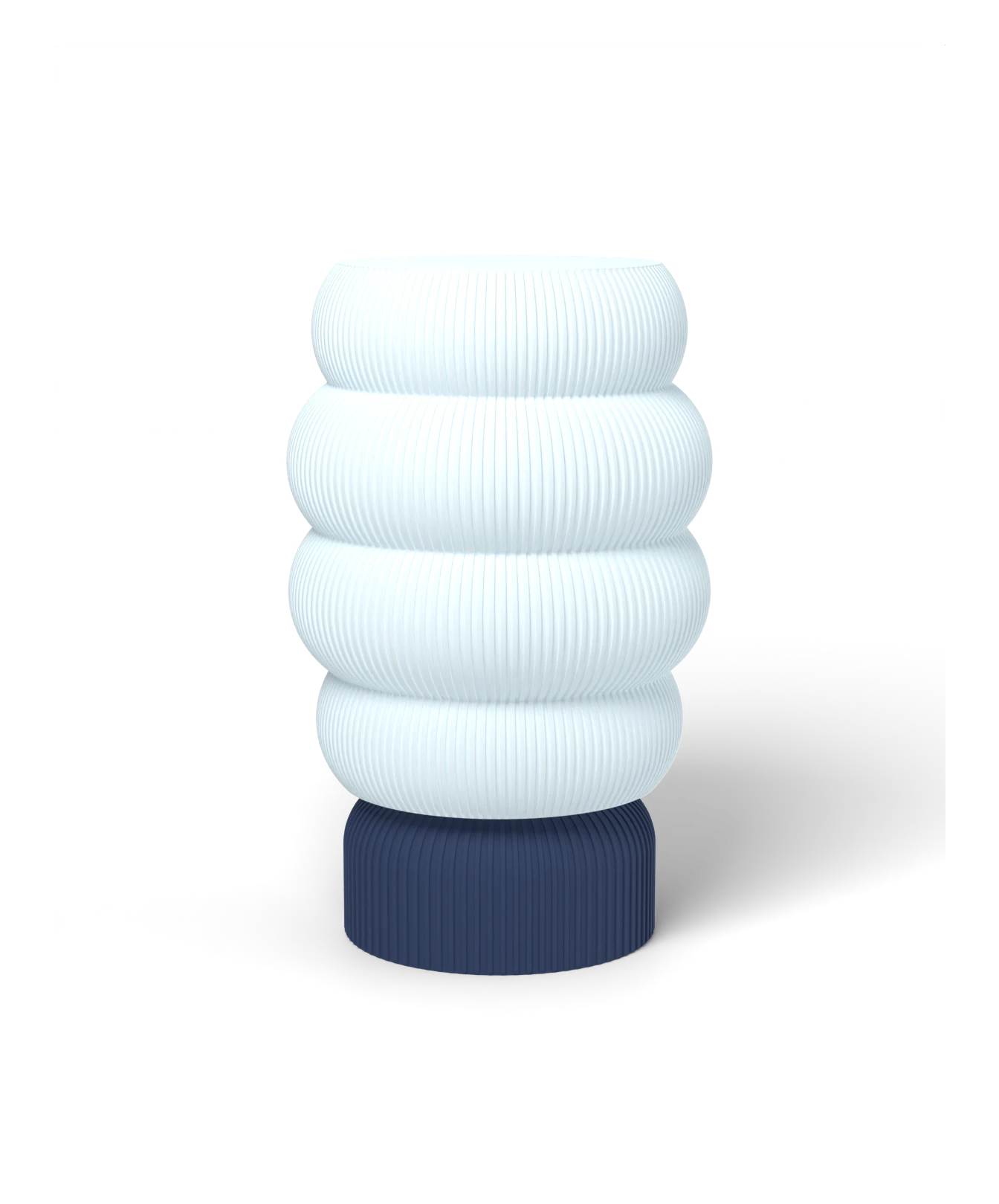 HALO Honeycomb on Arch lamp, Frost shade on a Navy Blue base