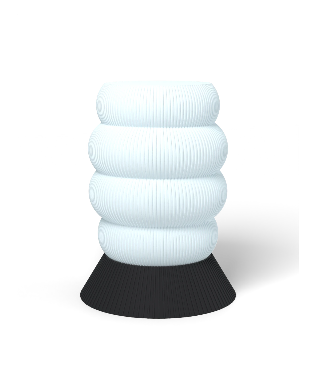 HALO Honeycomb on Cone Wide lamp, Frost shade on a Black base