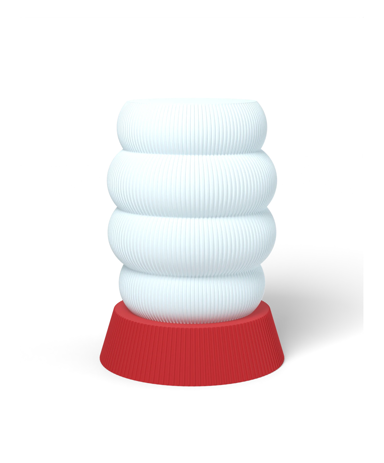 HALO Honeycomb on Cone lamp, Frost shade on a Fire Red base