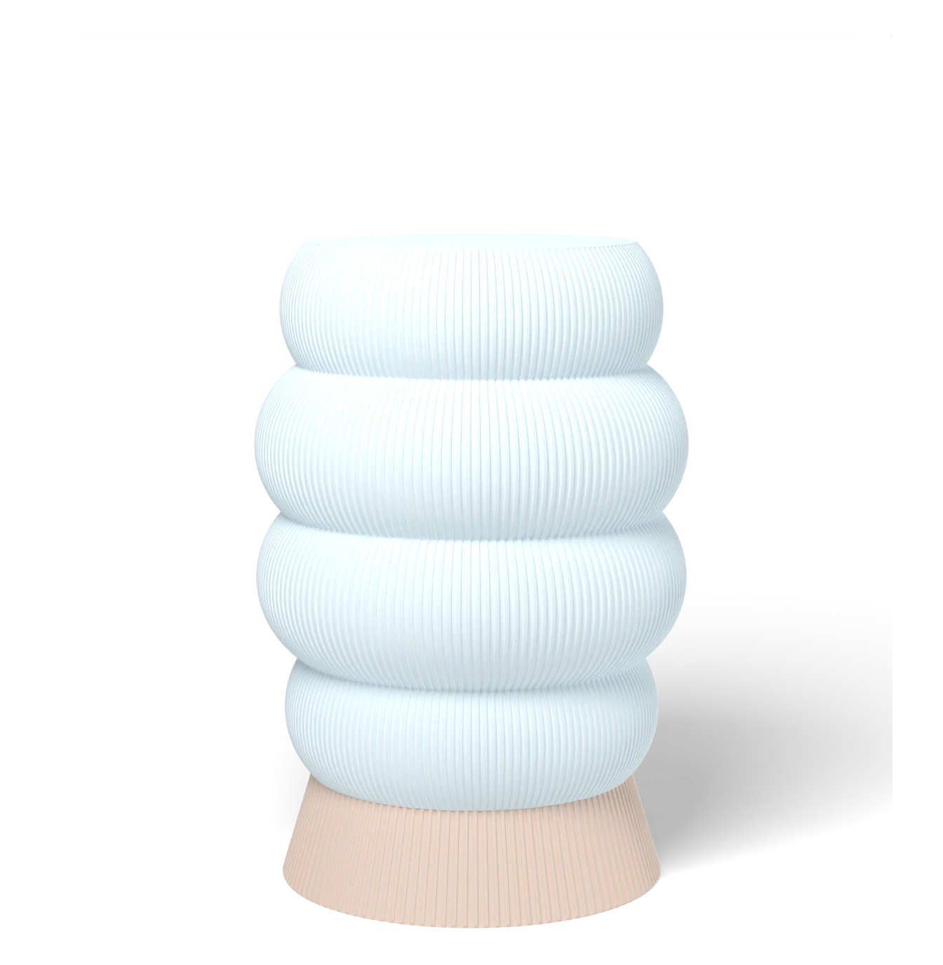 HALO Honeycomb Tall on Cone lamp, Frost shade on a Ivory base
