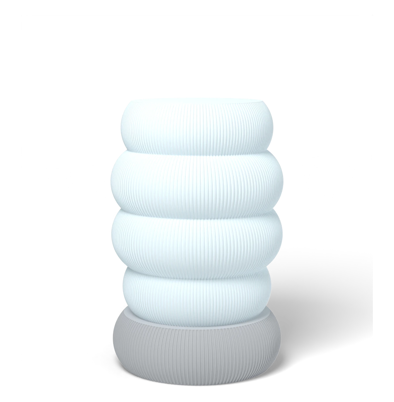 HALO Honeycomb Tall on Totem Tall lamp, Frost shade on a Light Gray base