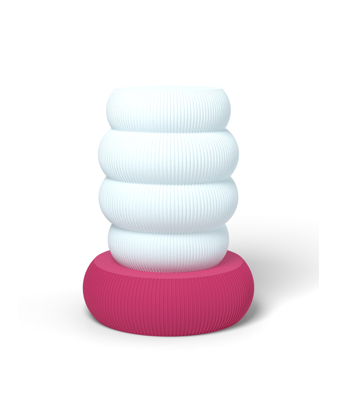 HALO Honeycomb on Totem Tall lamp, Frost shade on a Plum base