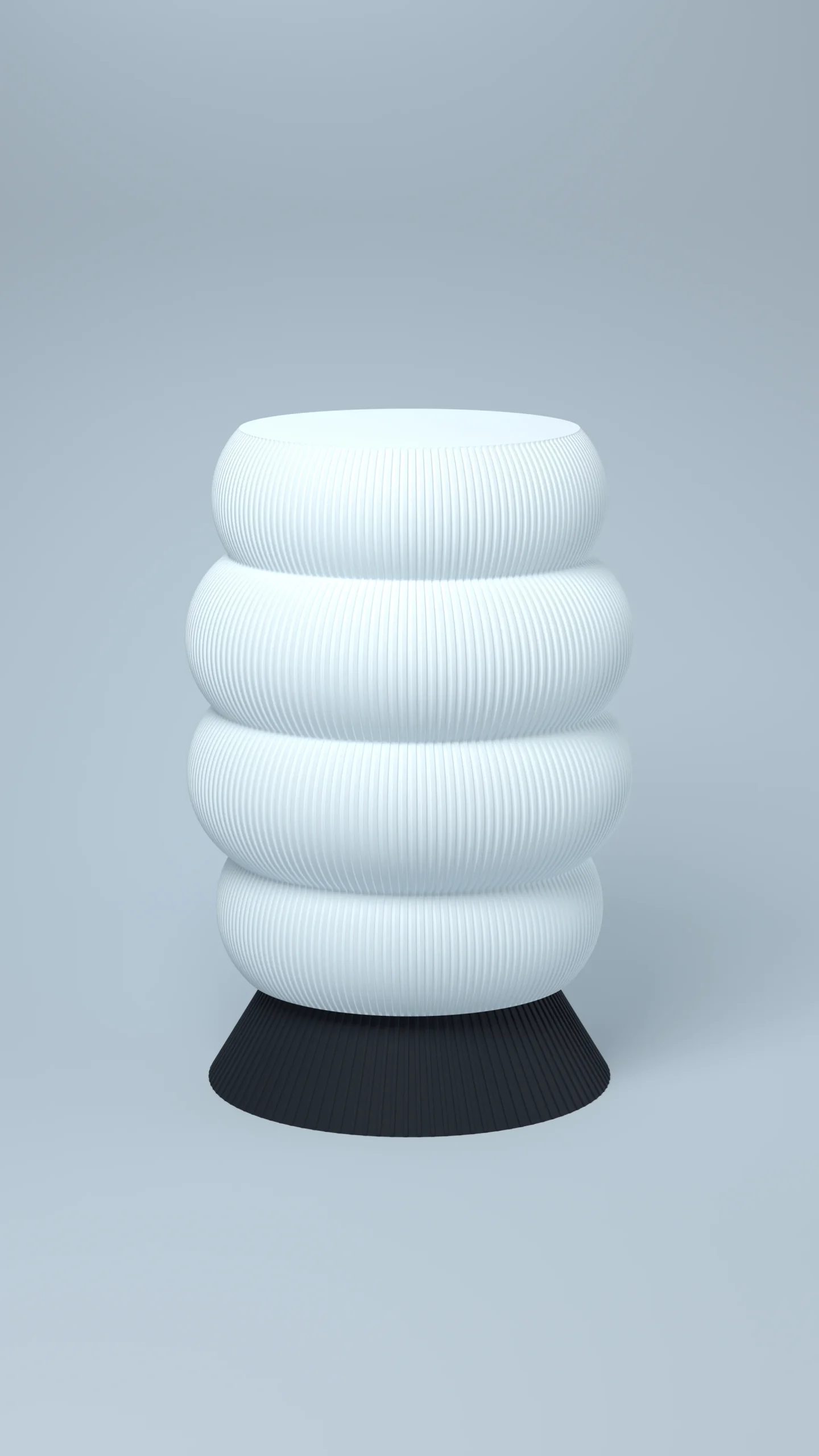 HALO Honeycomb Tall on Cone Wide lamp with a Basalt base