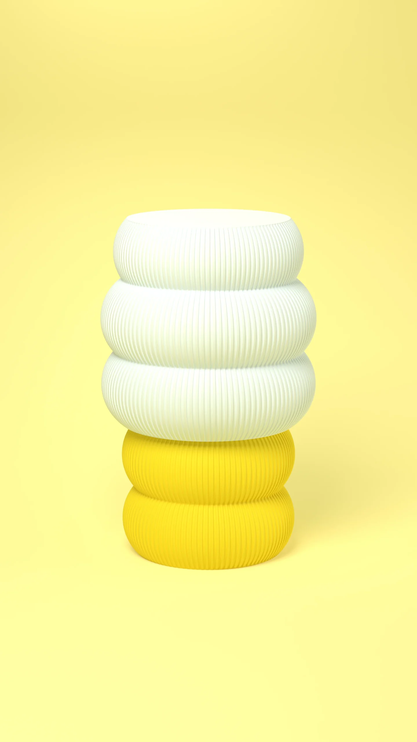 HALO Squash on Totem lamp with a Yellow base