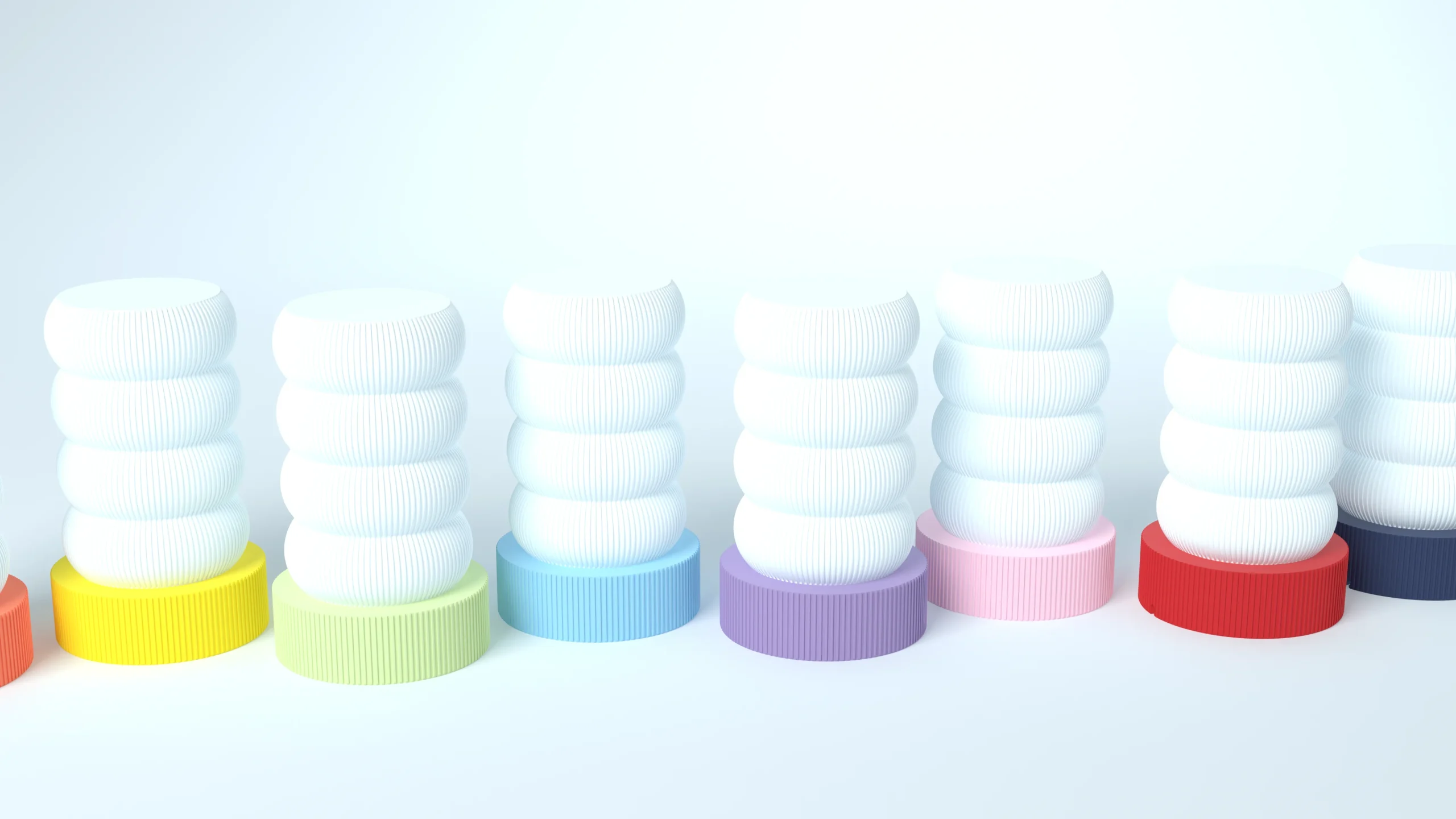 HALO lamps by OBJYX: Frost shades on printed bases