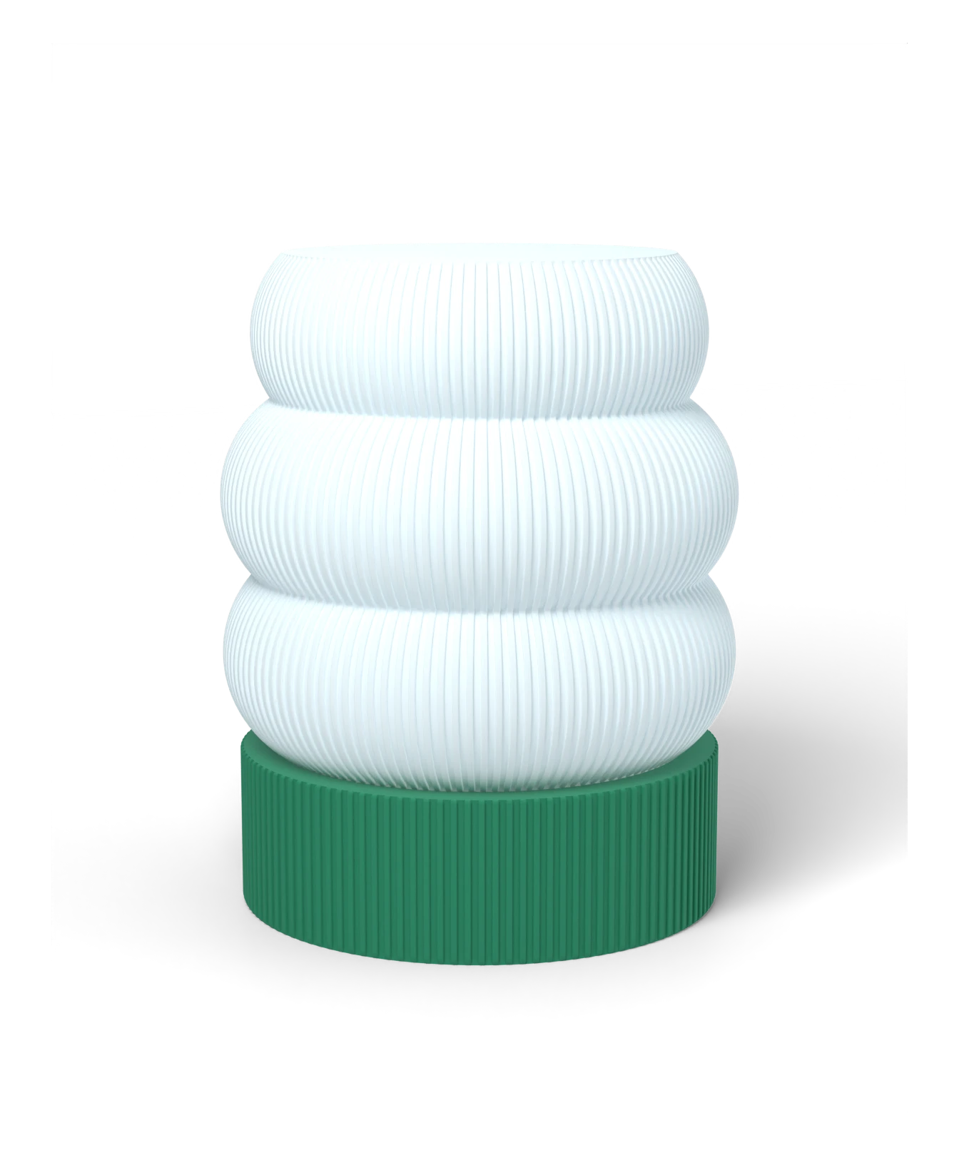 HALO Squash on Cylinder lamp, Frost shade on a Emerald Green base