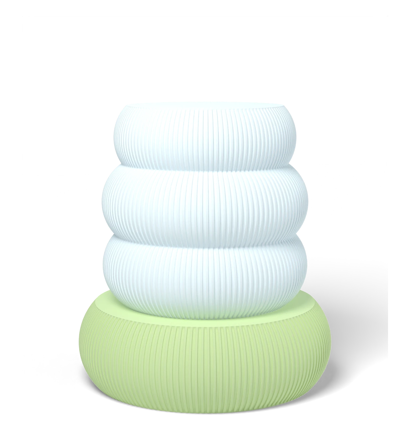 HALO Squash on Totem Tall lamp, Frost shade on a Lime Green base