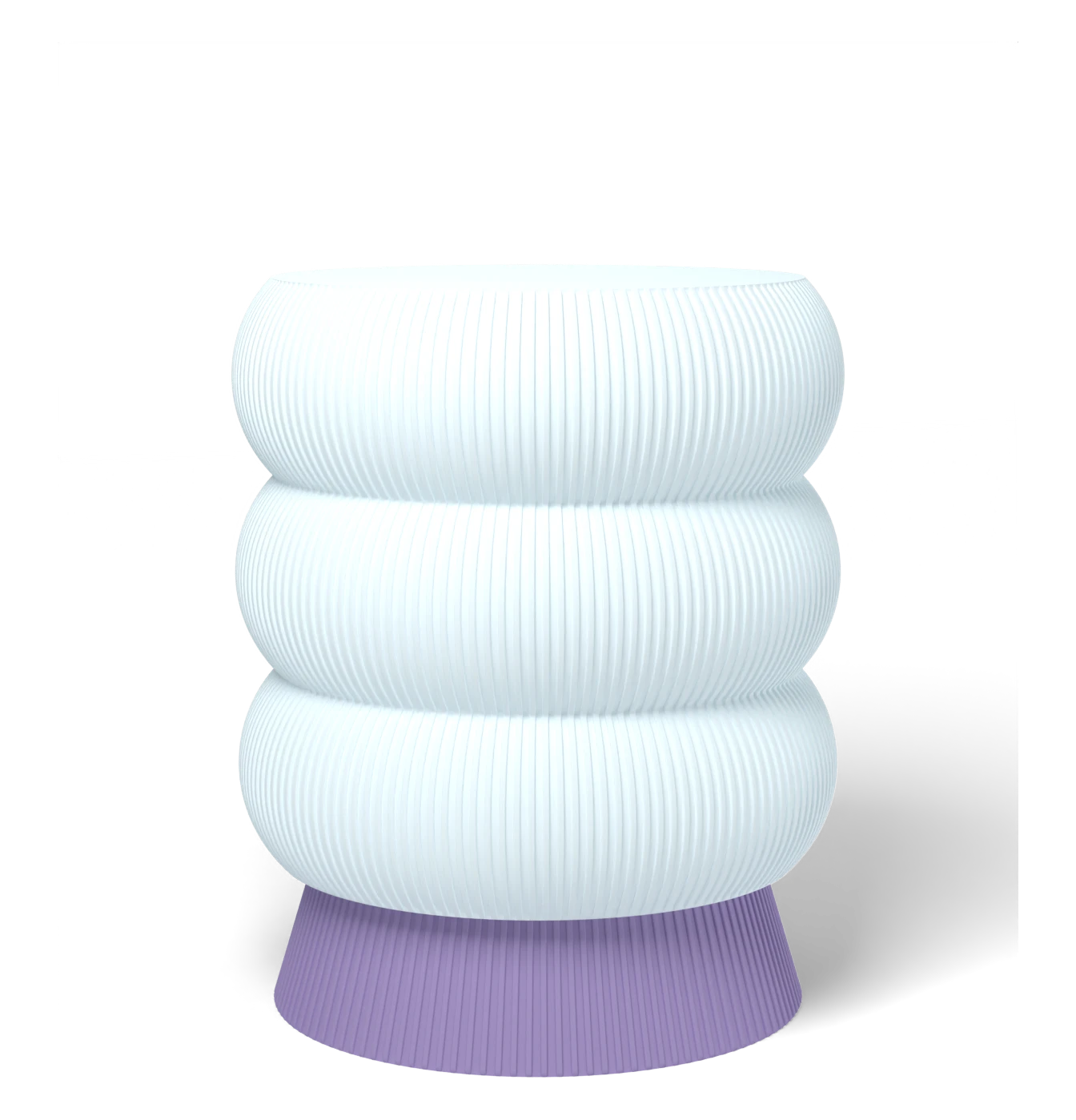 HALO Totem Tall on Cone lamp, Frost shade on a Blue Lilac base