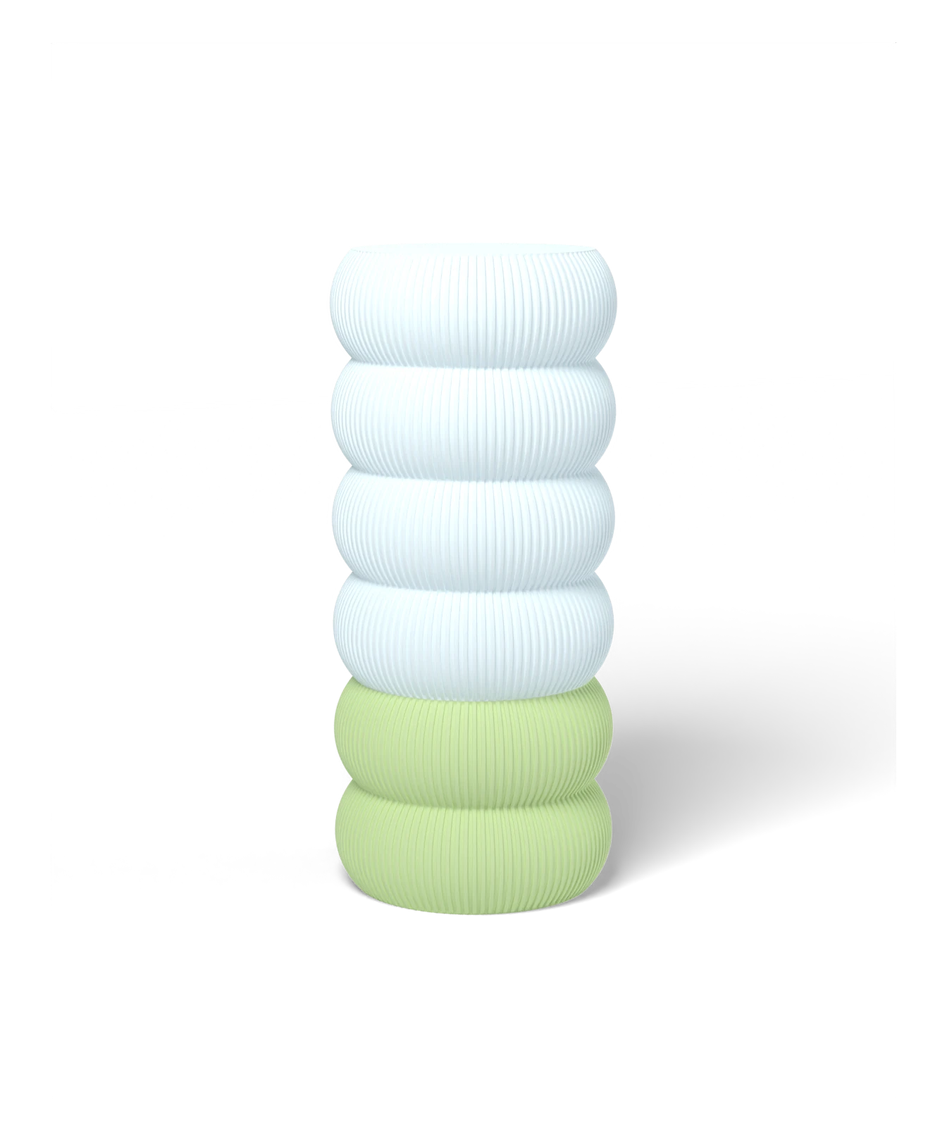 HALO Totem on Totem lamp, Frost shade on a Lime Green base