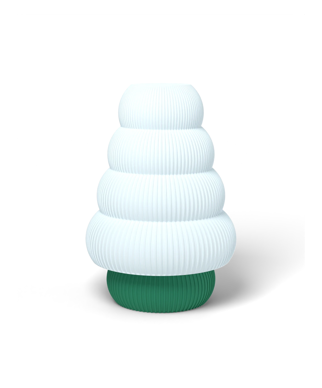 HALO Tree on Cloud lamp, Frost shade on a Emerald Green base