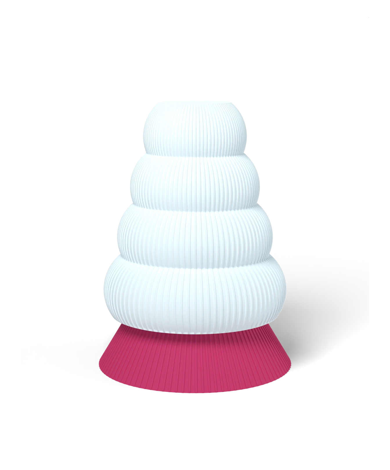 HALO Tree on Cone Wide lamp, Frost shade on a Plum base