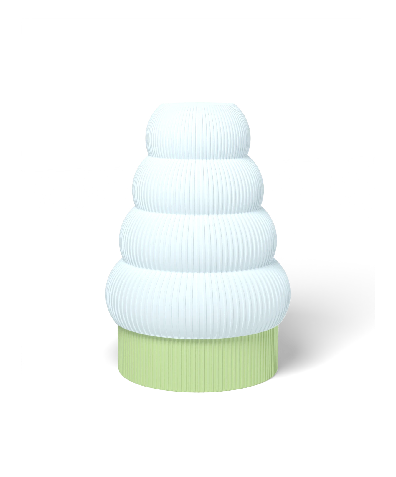 HALO Tree on Cylinder lamp, Frost shade on a Lime Green base