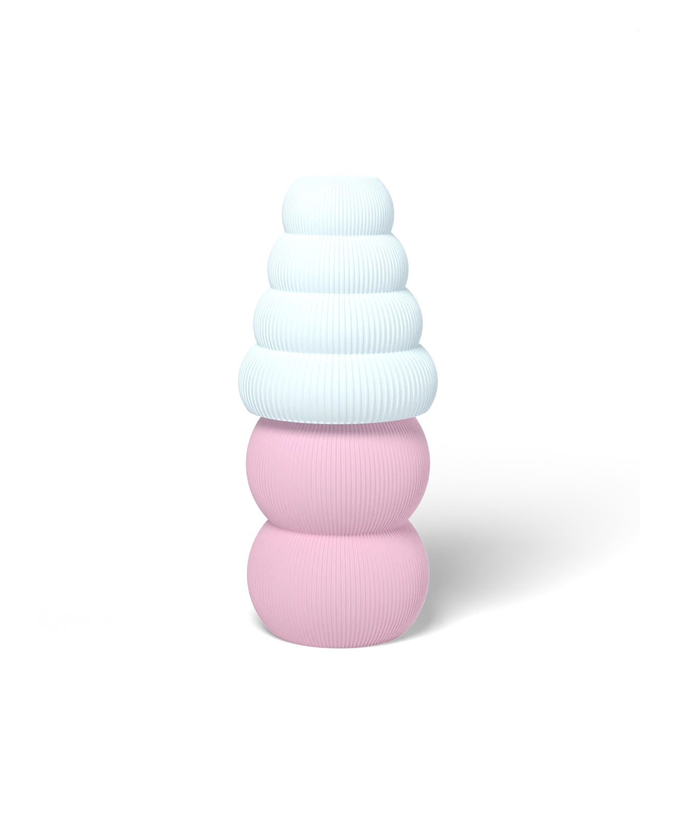 HALO Tree on Edamame lamp, Frost shade on a Flamingo Pink base