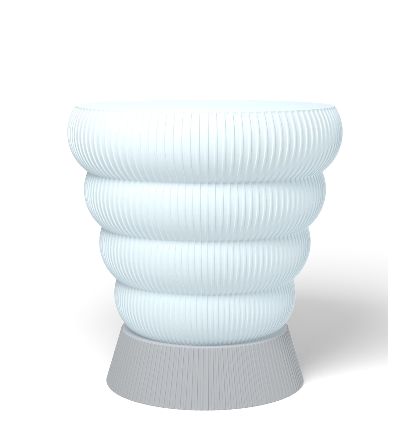 HALO Tree Inverted Wide on Cone lamp, Frost shade on a Light Gray base