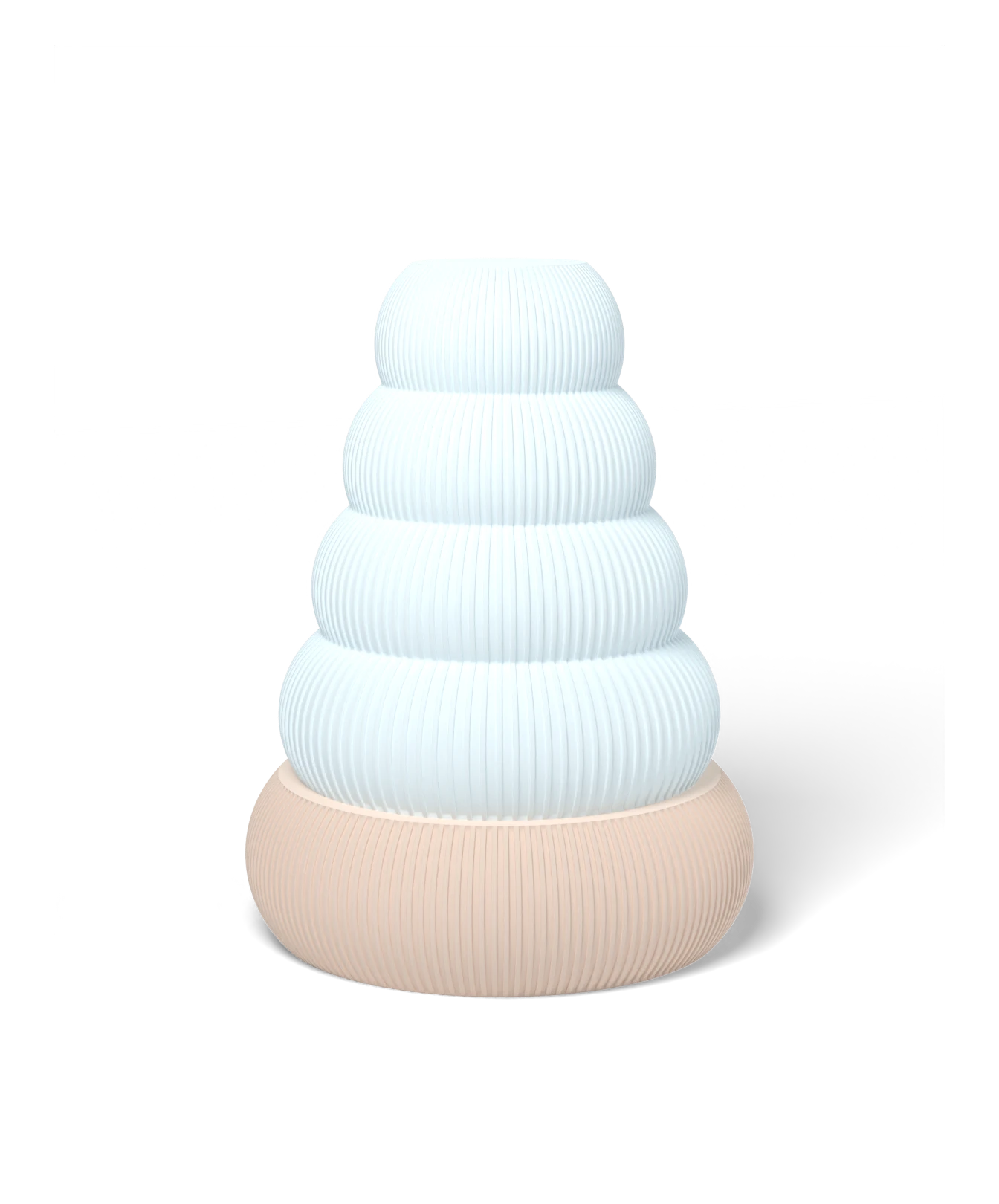 HALO Tree on Totem Tall lamp, Frost shade on a Ivory base