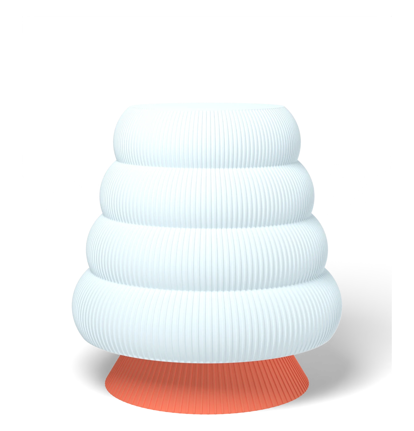 HALO Tree Wide on Cone Wide lamp, Frost shade on a Ember base